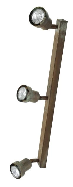 Spot Orientable Triple En Laiton Vieilli