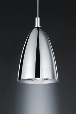 Suspension Ogive Métal Chromé