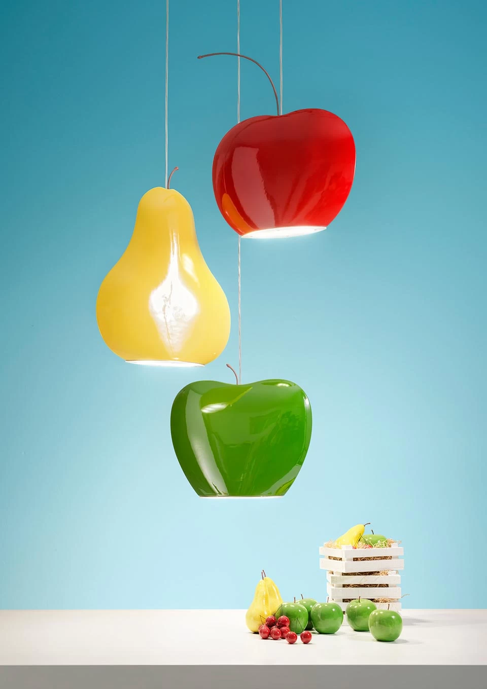 Suspension Rétro En Forme De Pomme Verte