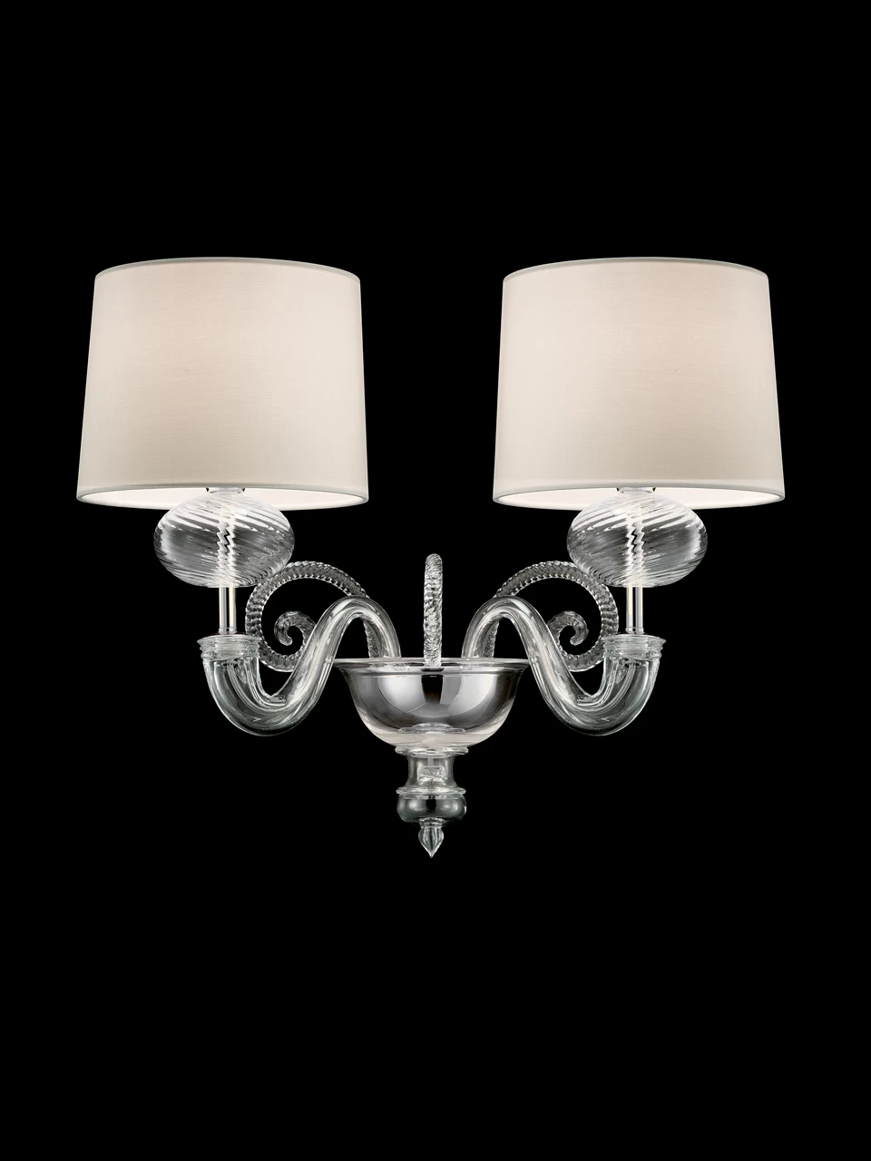 Tangeri Applique Classique En Cristal Et Métal Chromé 2 Lumières