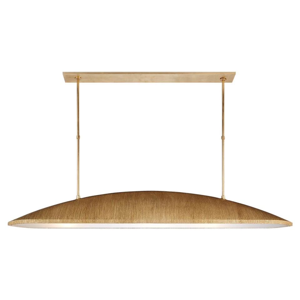 Utopia Grande Suspension Minimaliste 6 Lumières En Laiton Antique