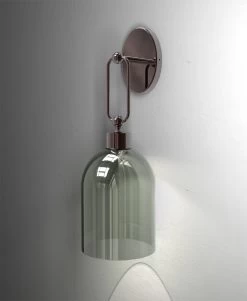 Valentina Applique Rétro Avec Abat-jour Fumé En Cloche