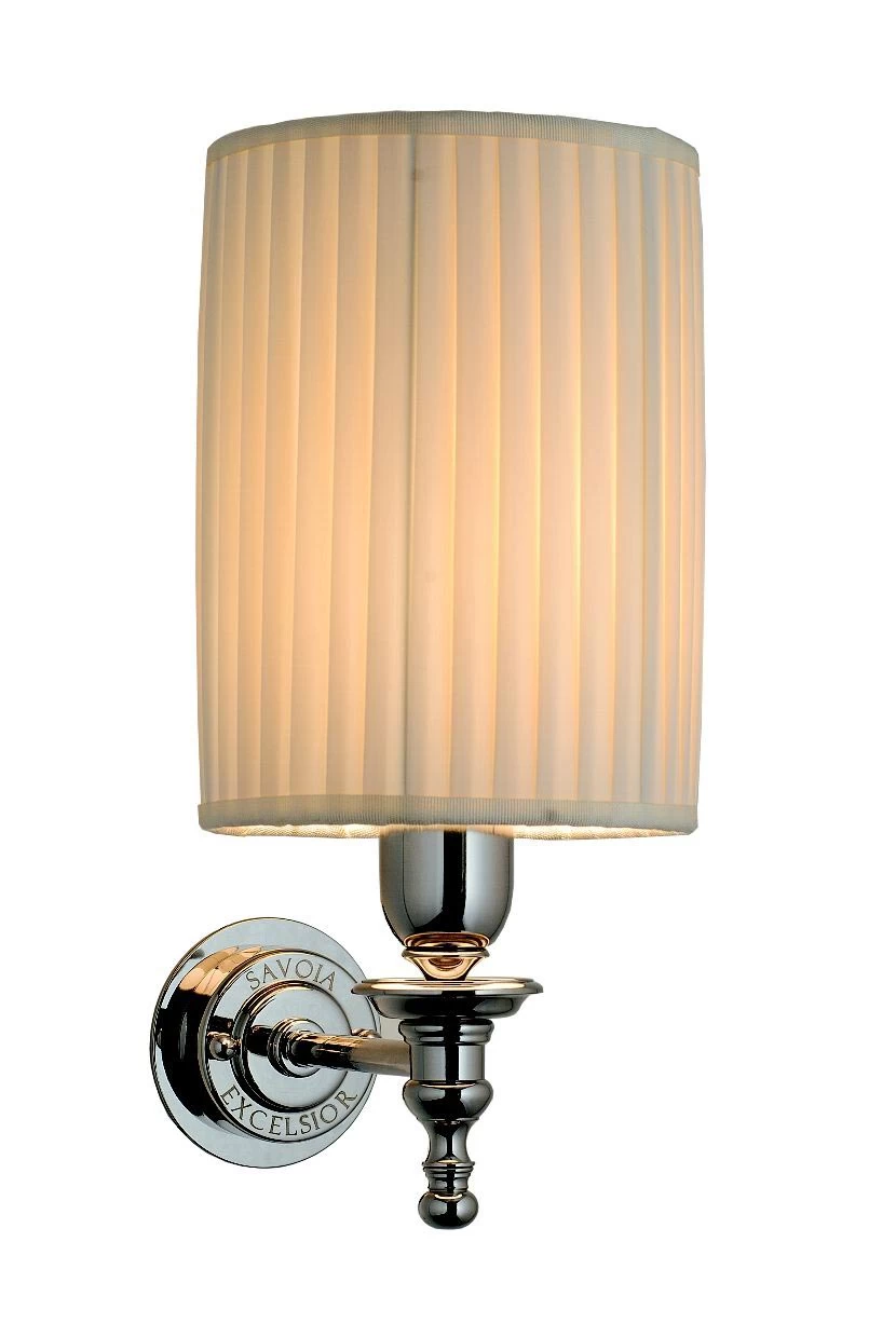 Violet Applique De Salle De Bain Abat-jour Cylindrique Plissé