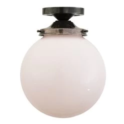 Yerevan Boule En Verre Opale Plafonnier